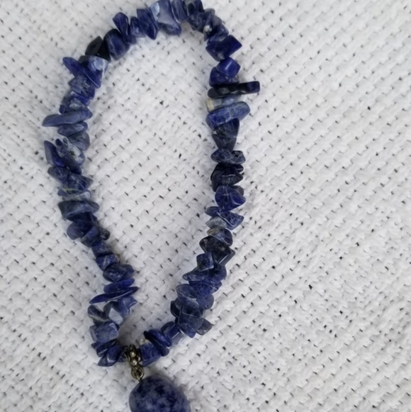 Vintage lapis necklace and‎ bracelet set - Picture 5 of 6